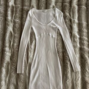 Abercrombie & Fitch White Long Sleeve Dress